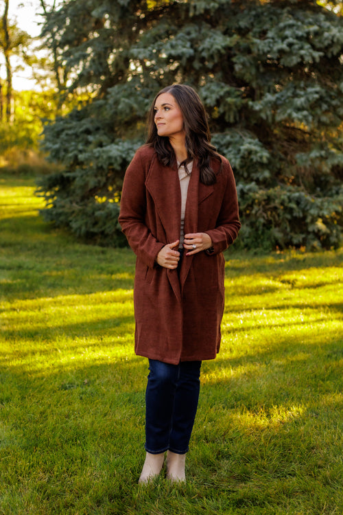 (SALE) Winter Spice Coat Jacket (Chestnut)