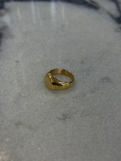 Dome Signet Ring Gold
