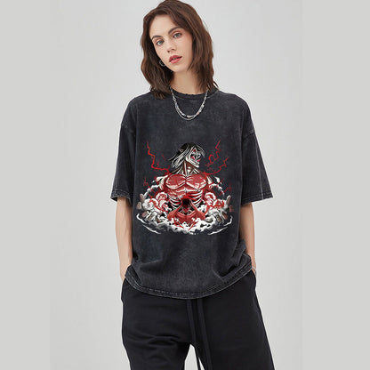 Anime Attack On Titan T-Shirt Hip Hop Oversized Streetwear