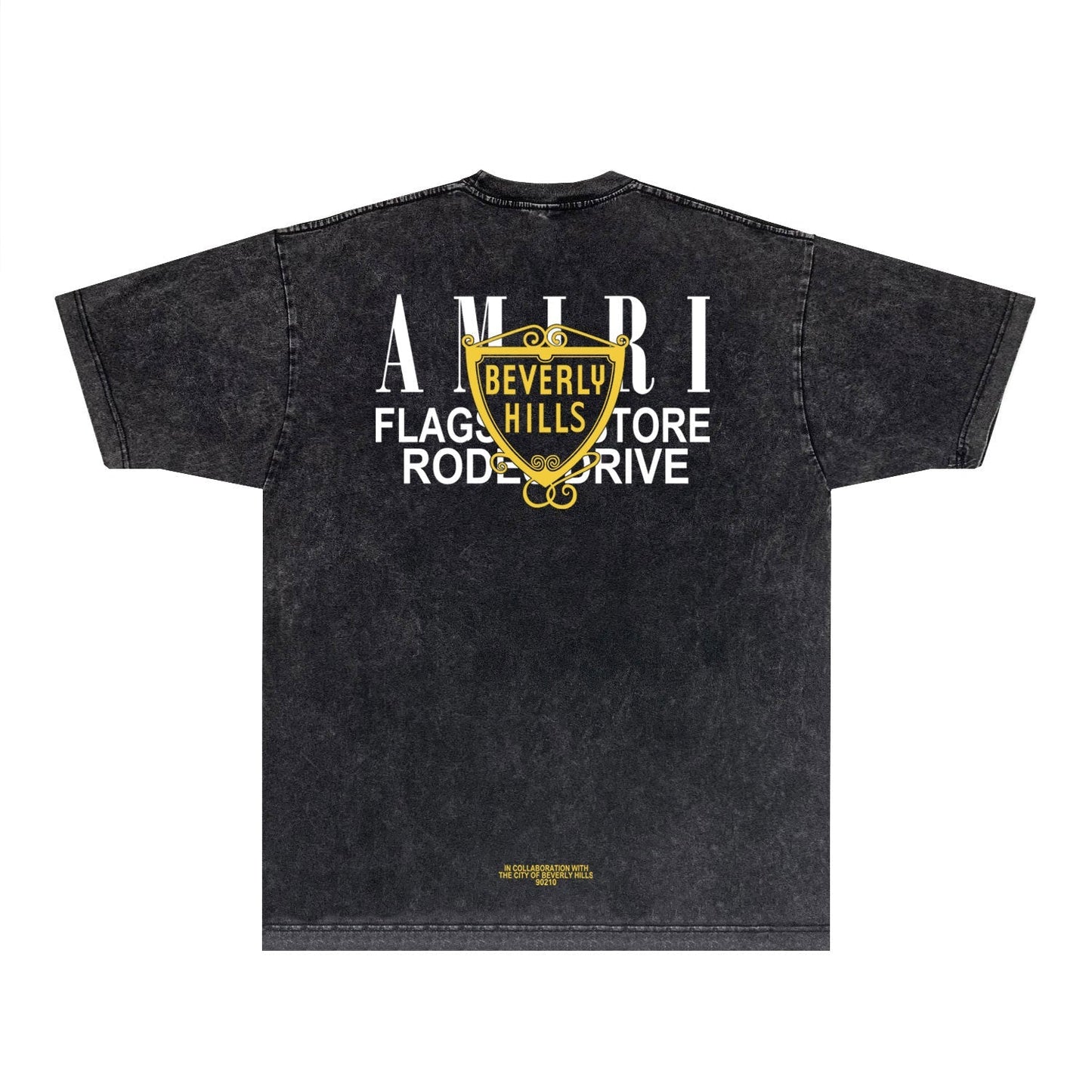 Amiri T-shirt Washed and Worn Retro Short Sleeve T-shirt