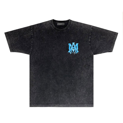 Amiri T-shirt Washed and Worn Retro Short Sleeve T-shirt