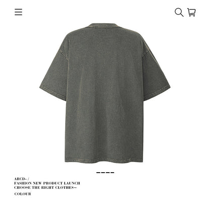 American vintage street T-shirt vintage men's and women's summer loose