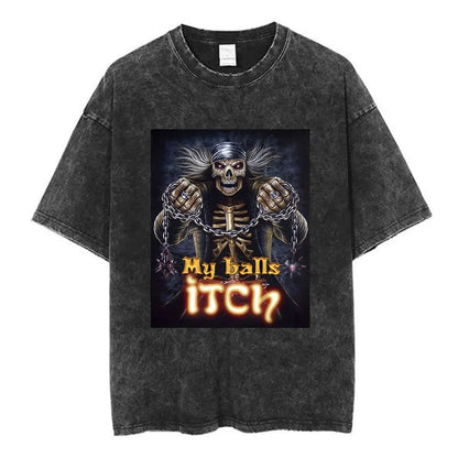Autism Skeleton Meme T Shirt Funny Skull Men Women Fashion