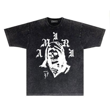 Amiri T-shirt Washed and Worn Retro Short Sleeve T-shirt