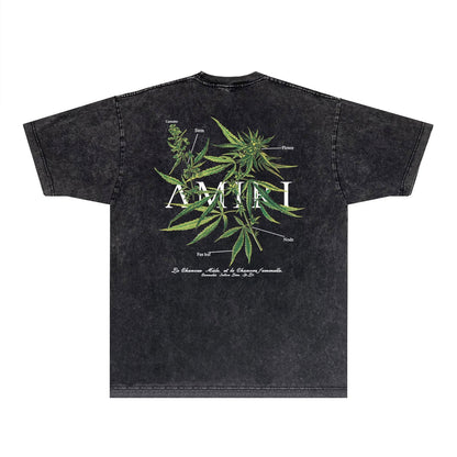 Amiri T-shirt Washed and Worn Retro Short Sleeve T-shirt