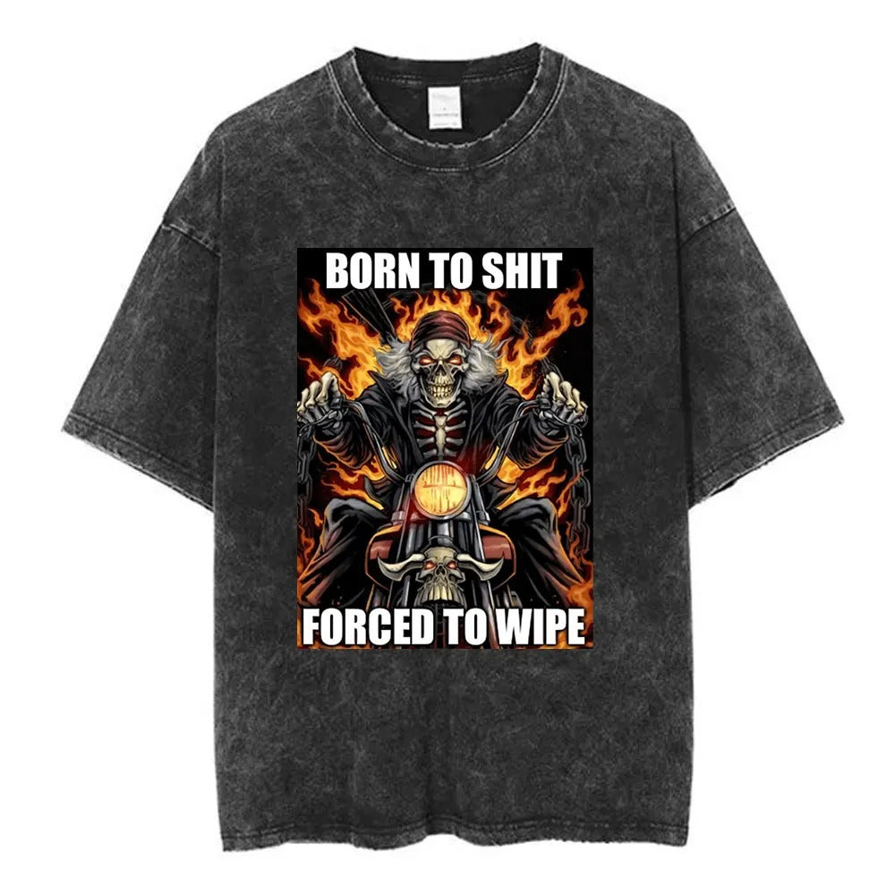 Autism Skeleton Meme T Shirt Funny Skull Men Women Fashion