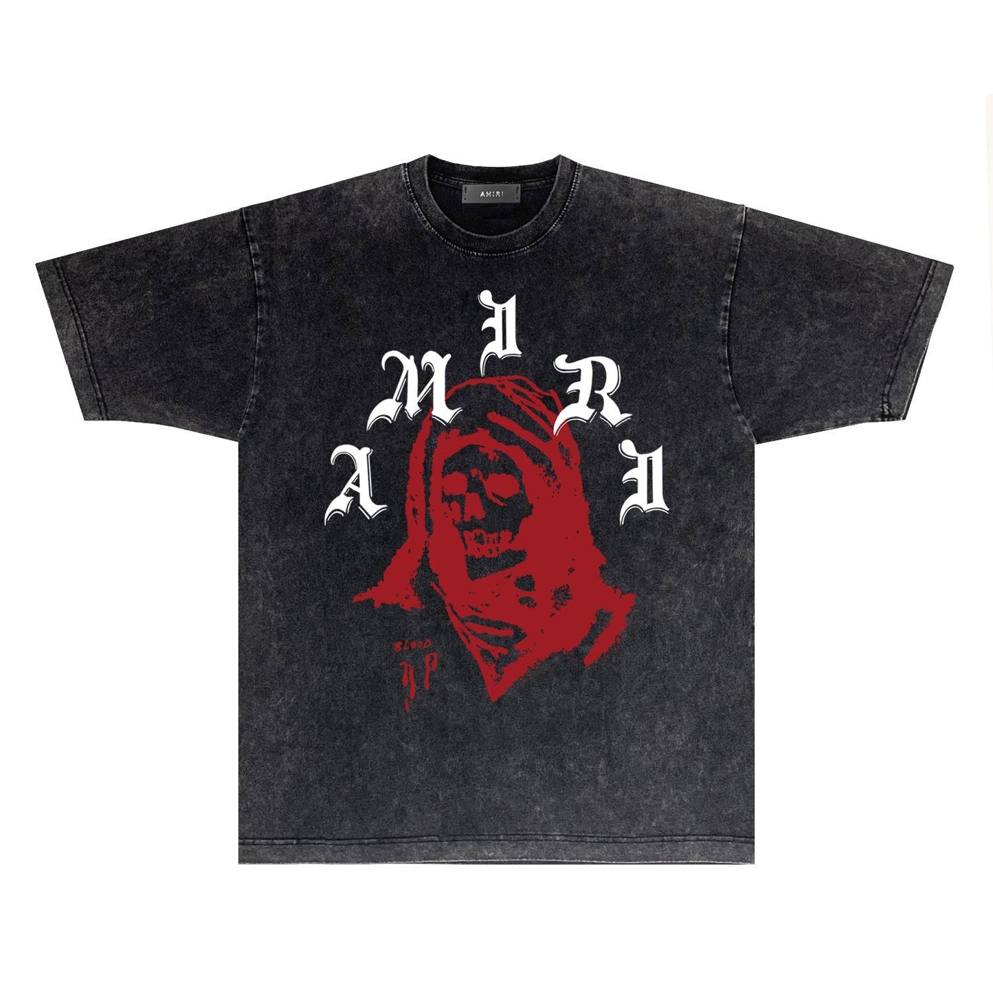 Amiri T-shirt Washed and Worn Retro Short Sleeve T-shirt