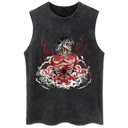 Anime Attack On Titan T-Shirt Hip Hop Oversized Streetwear