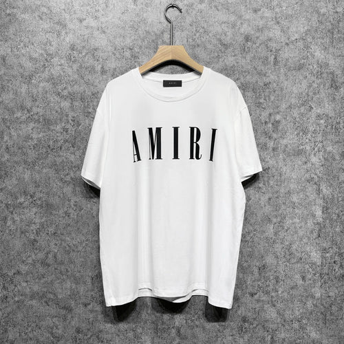 Amiri T Shirt Letter Printed Round Neck