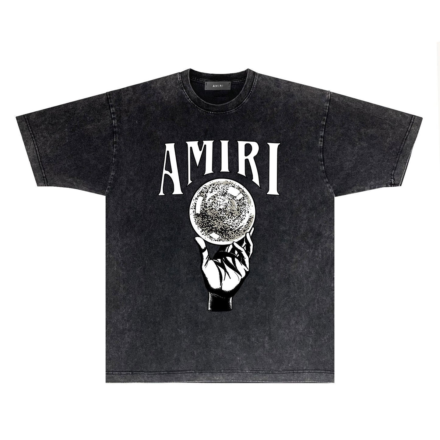 Amiri T-shirt Washed and Worn Retro Short Sleeve T-shirt