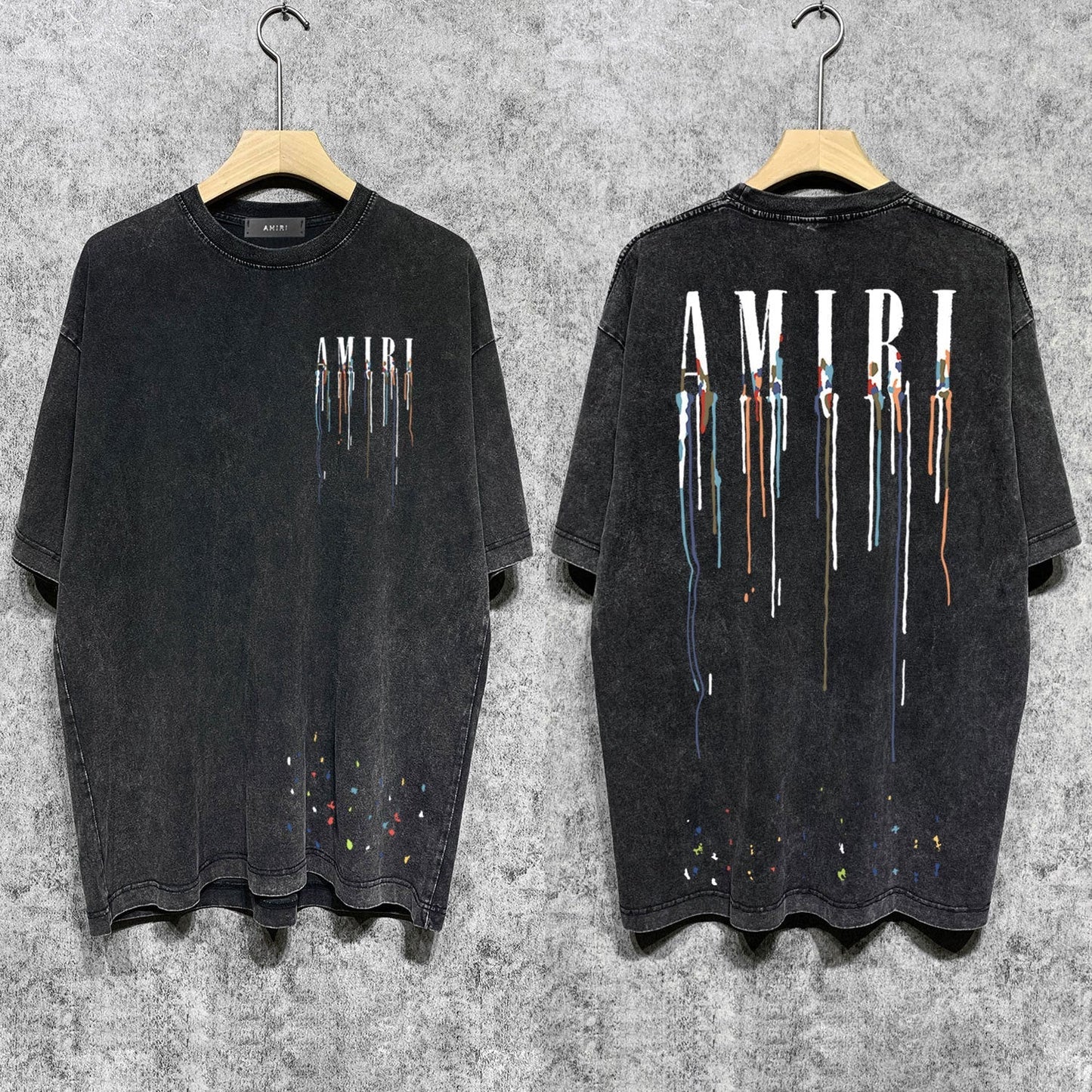 Amiri T-shirt Washed and Worn Retro Short Sleeve T-shirt