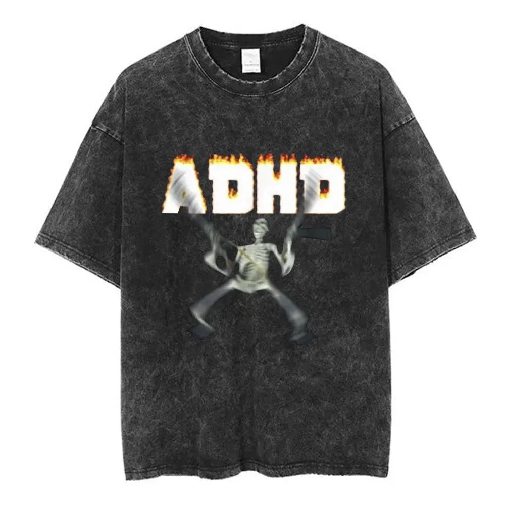 Autism Skeleton Meme T Shirt Funny Skull Men Women Fashion