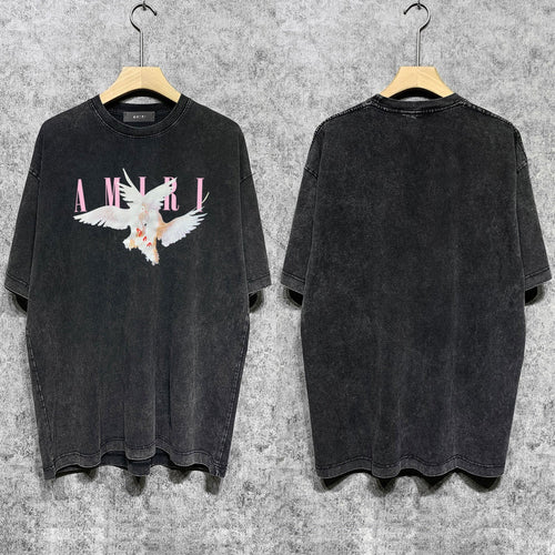 Amiri T-Shirt Distressed Retro Short Sleeve T-shirt