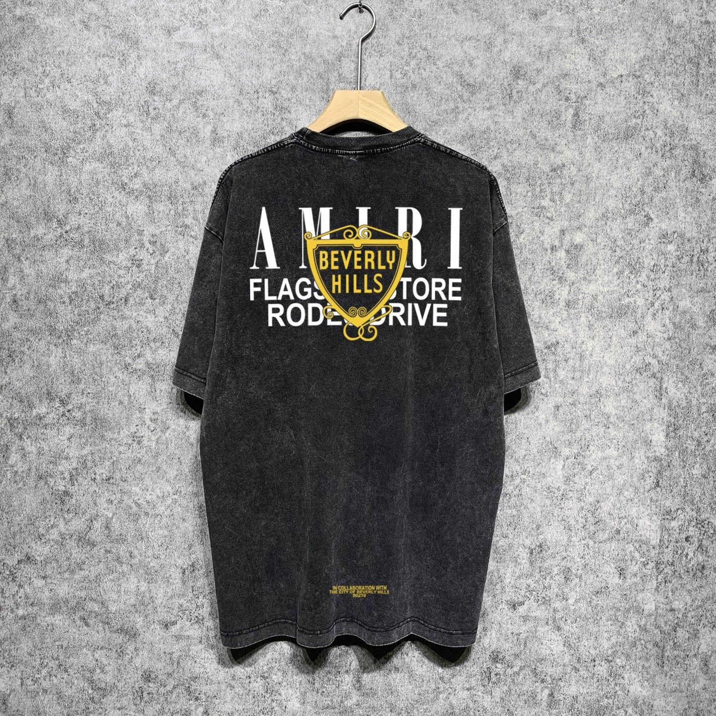 Amiri T-shirt Washed and Worn Retro Short Sleeve T-shirt