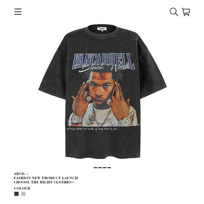 American vintage street T-shirt vintage loose for men and women