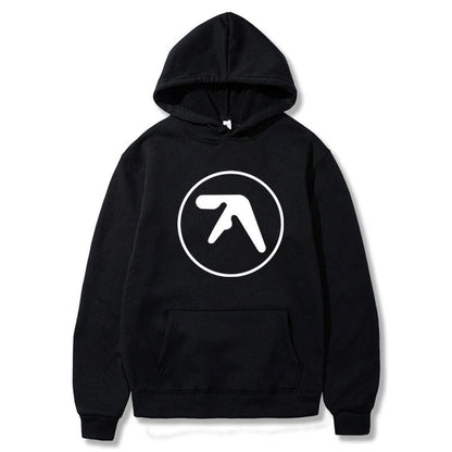 Aphex Twin Clothing  Aphex Twin Logo Printed Hoodie Sweatshirt Pullover Men Women