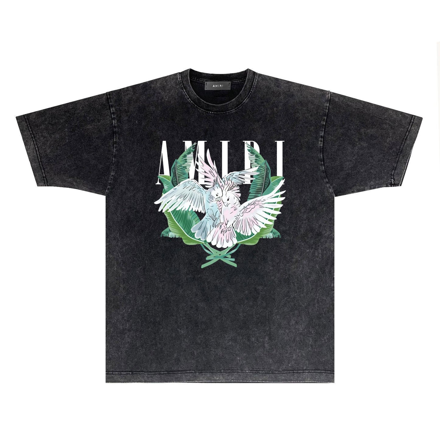 Amiri T-shirt Washed and Worn Retro Short Sleeve T-shirt