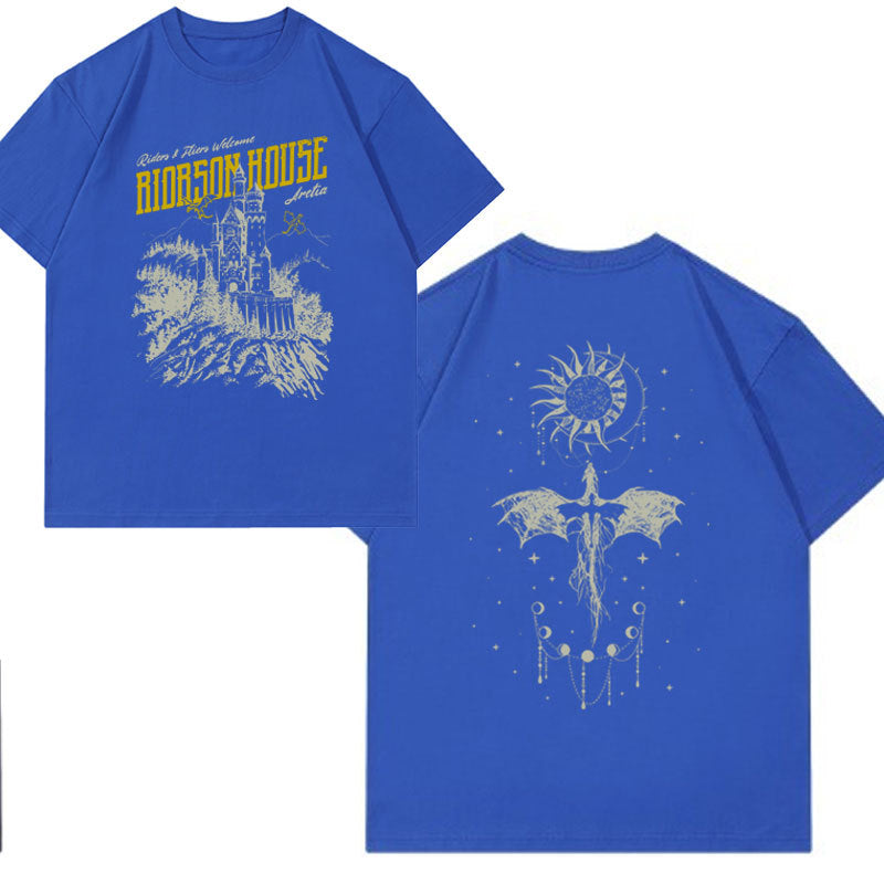Basgiath War College Fourth Wing Dragon Rider Graphic T Shirt