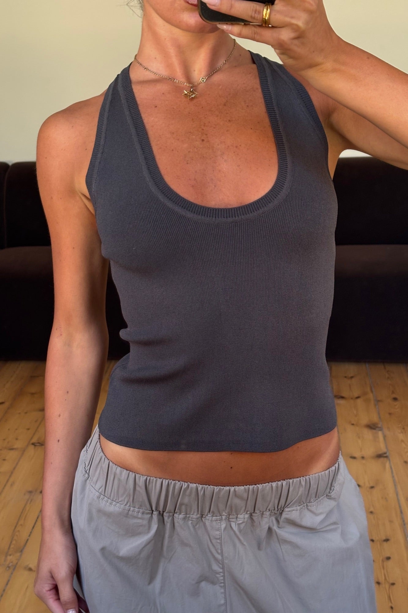 Cherrie Tank Dark Grey