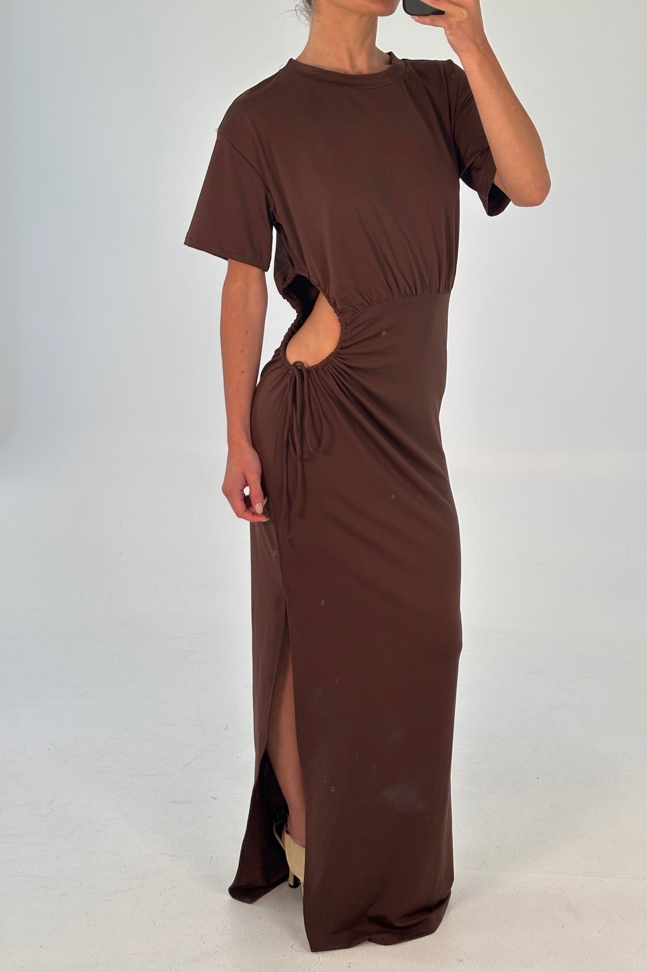Denny Maxi Dress Chocolate - FINAL SALE