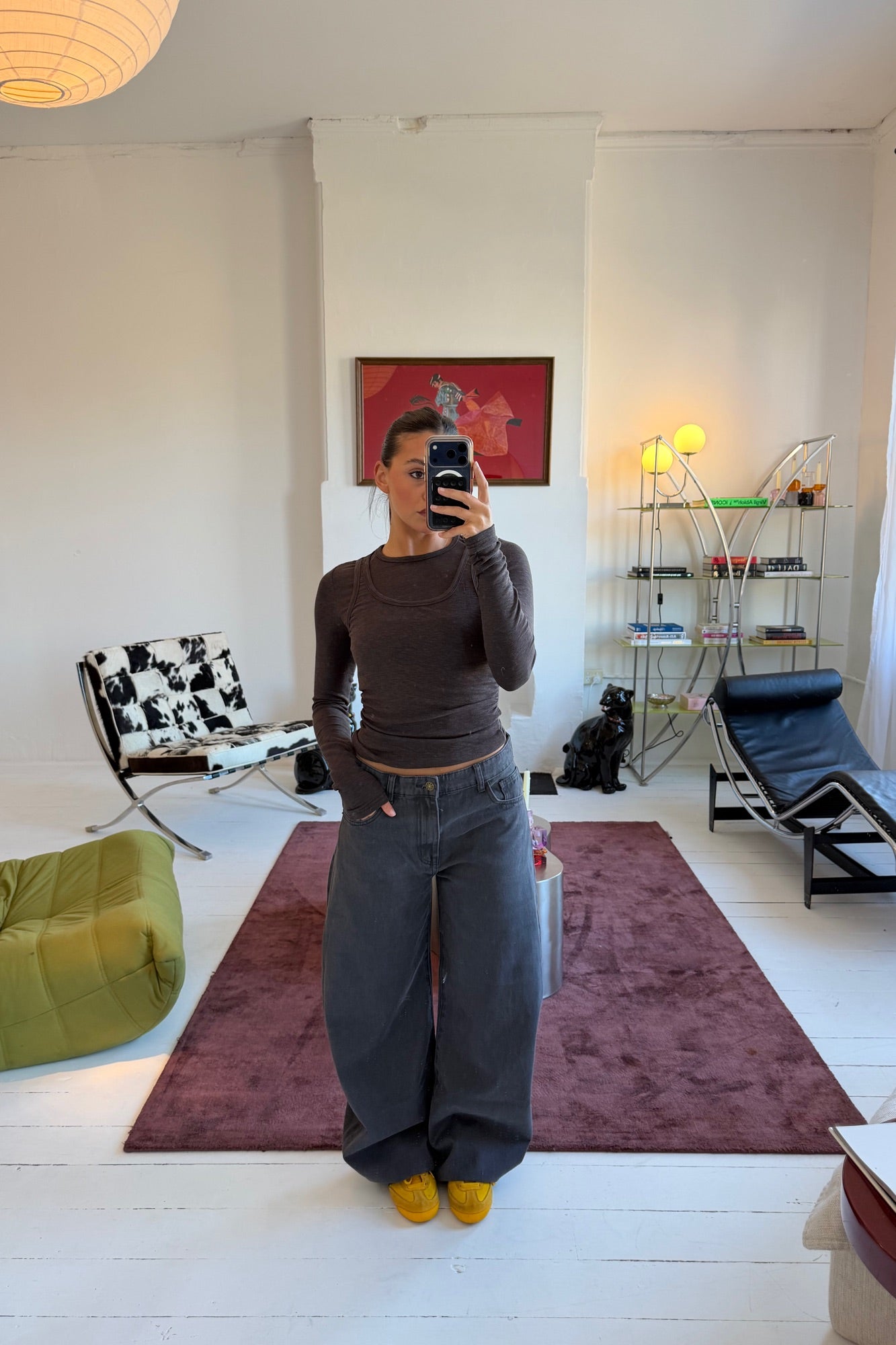 Cristina Layered Long Sleeve Dark Grey