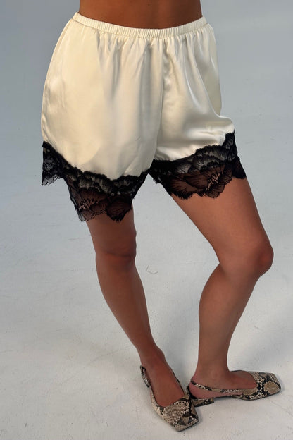 Alias Lace Trim Short White - FINAL SALE