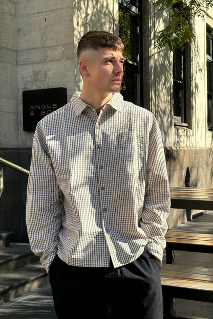 Brooklyn Check Shirt Ivory