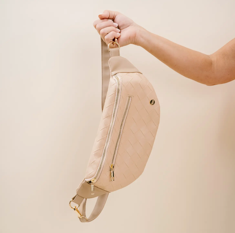 Cognac Luxe Belt Bag - Oat
