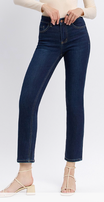 (SALE) VERVET By Flying Monkey Distressed High Rise Slim Straight (Kennedy)