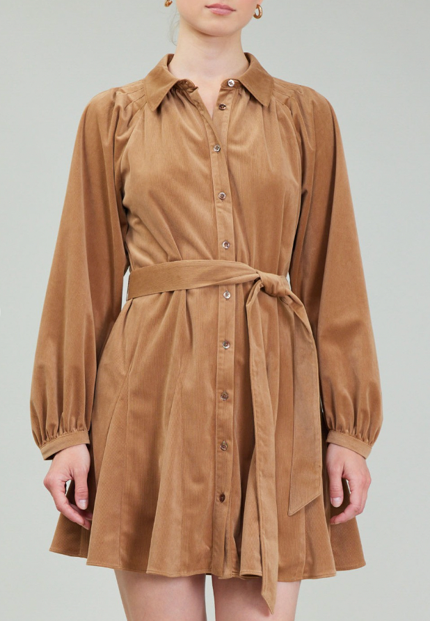 (SALE) Golden Hour Velvet Dress
