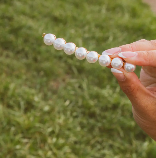 Gold Pearl Pin