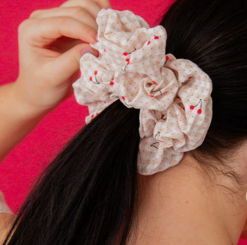 Cherry Jumbo Scrunchie