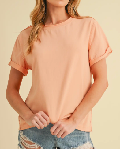 Easy Does It Basic Tee (Peaches)