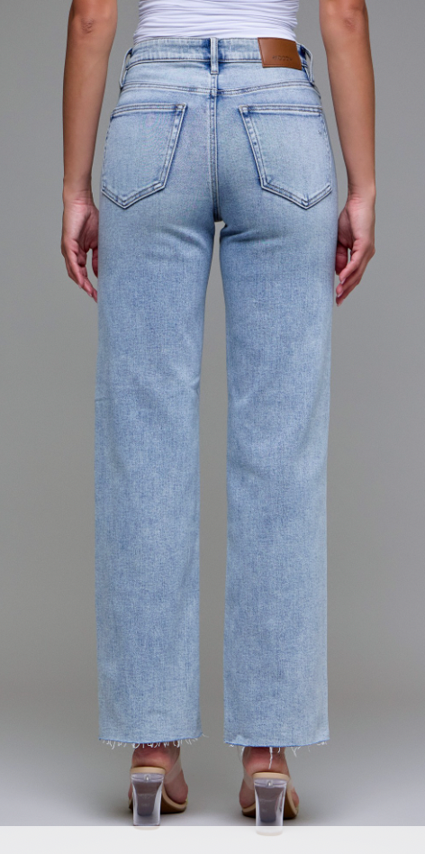 (SALE) HIDDEN High Rise Light Wash Denim Jeans (Savanna)