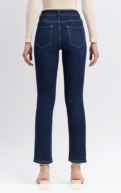 (SALE) VERVET By Flying Monkey Distressed High Rise Slim Straight (Kennedy)