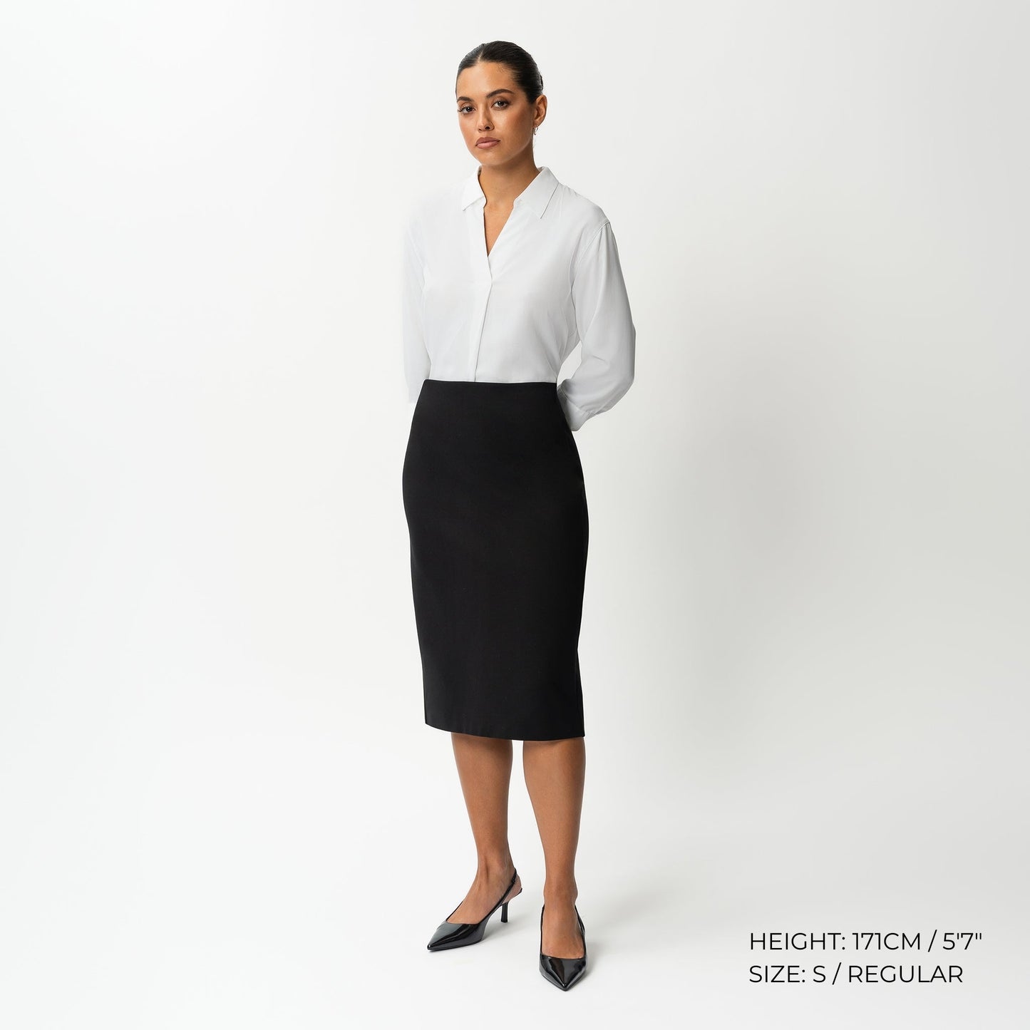 Tailored Ponte Midi Skirt