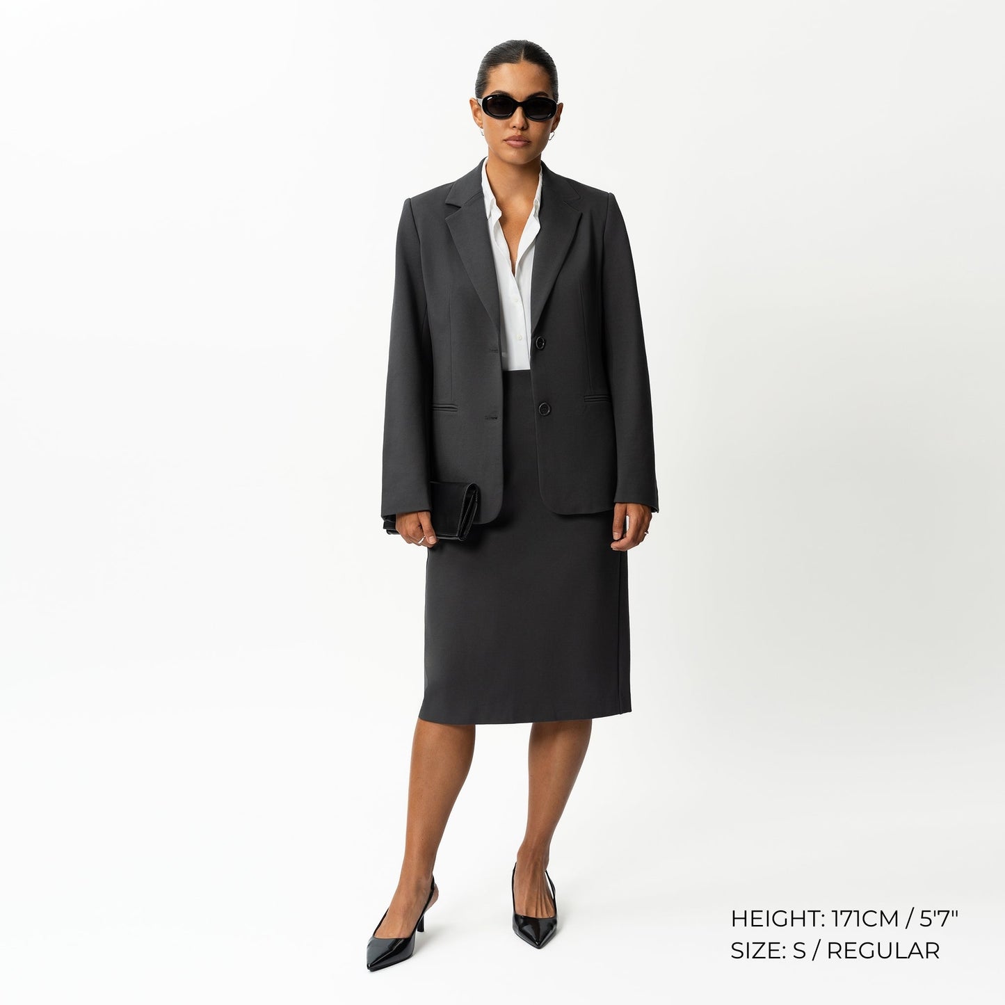 Tailored Ponte Midi Skirt