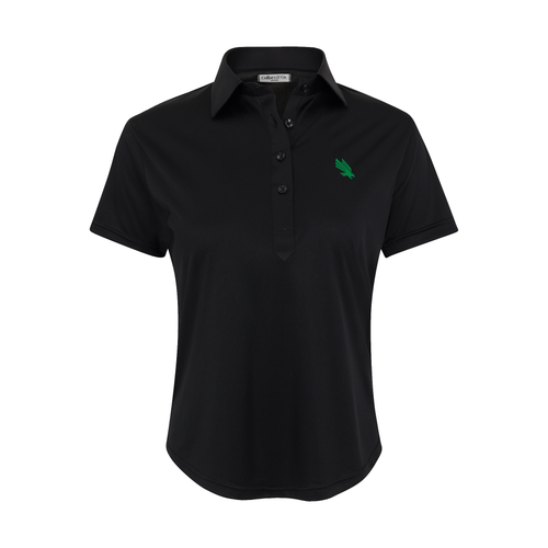 North Texas Women's Cap Sleeve Semi Spread Polo Black