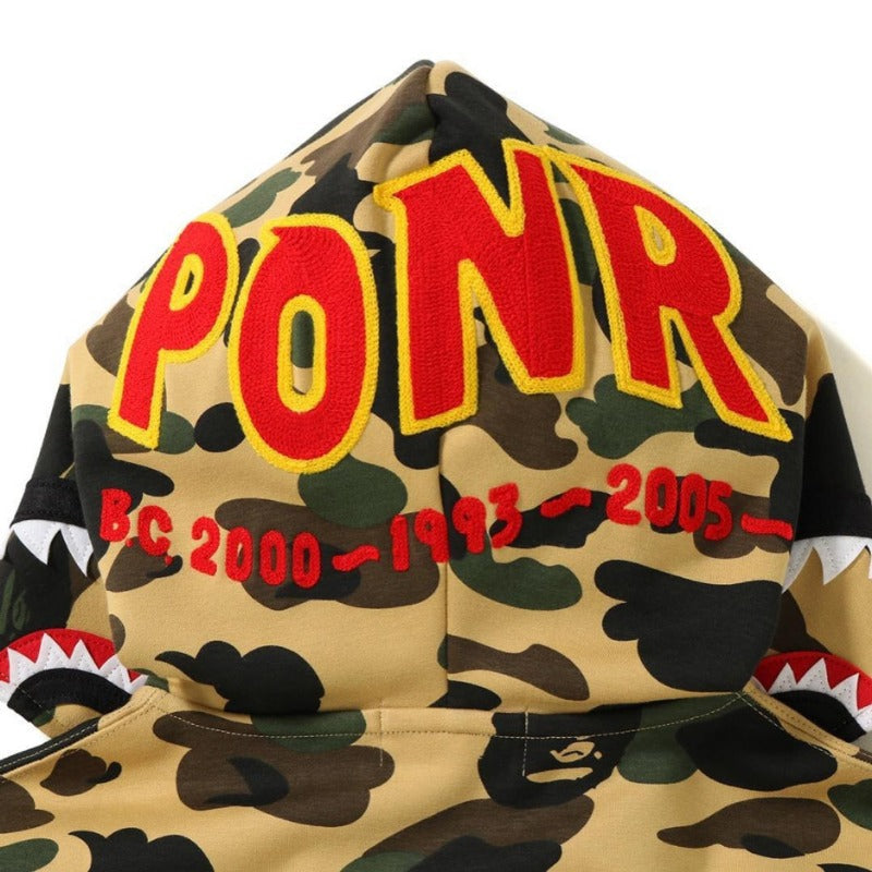 Bathing Ape Hoodie Joint Shark Sweater Hooded Zip Jacket