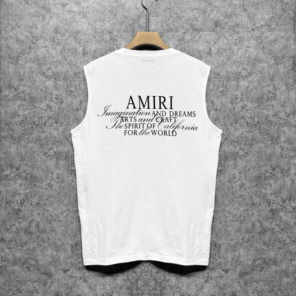 Amiri tank top hollywood art word printing