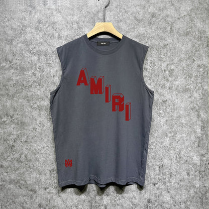 Amiri tank top stereoletter digital printing