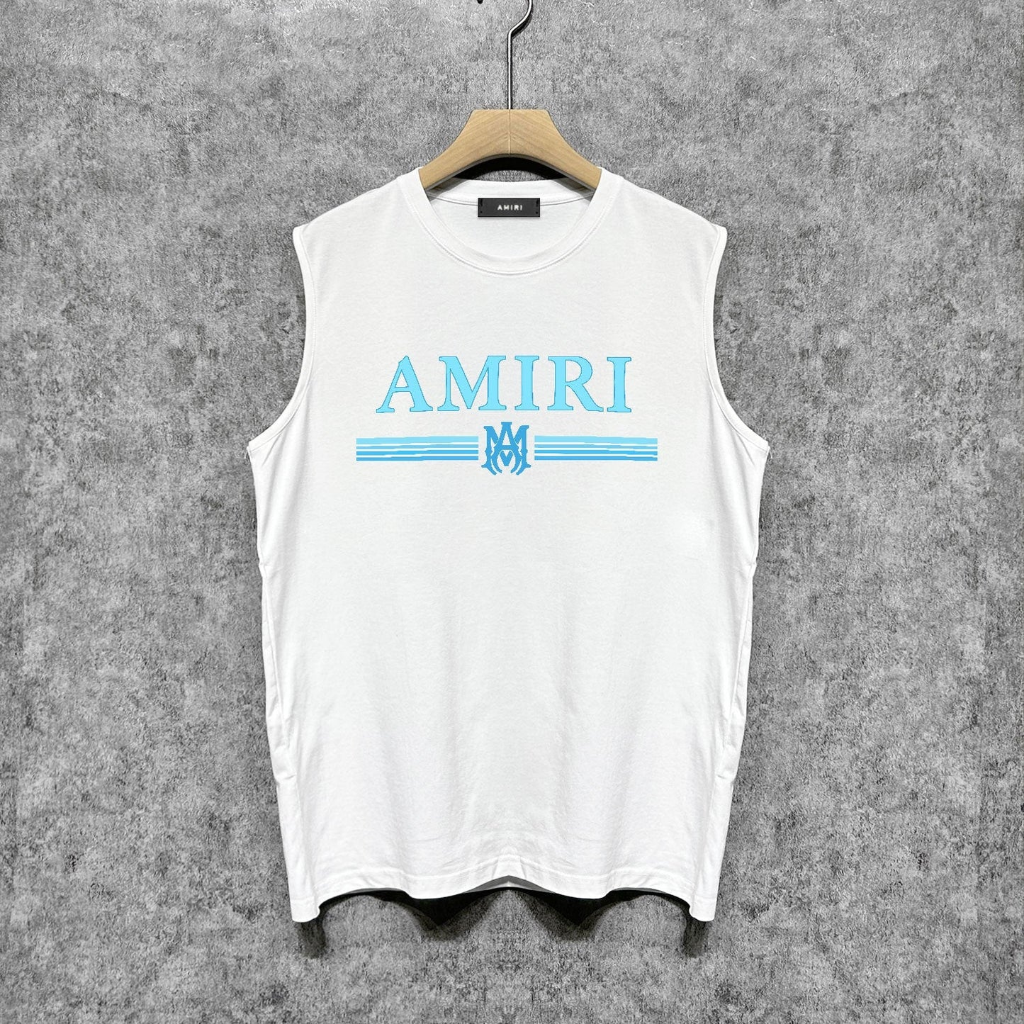 Amiri tank top colorfulletter horizontal stripprinting