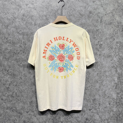 Amiri t shirts floral print short sleeve
