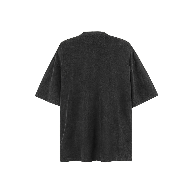 American vintage street T-shirt large size retro men's summer loose