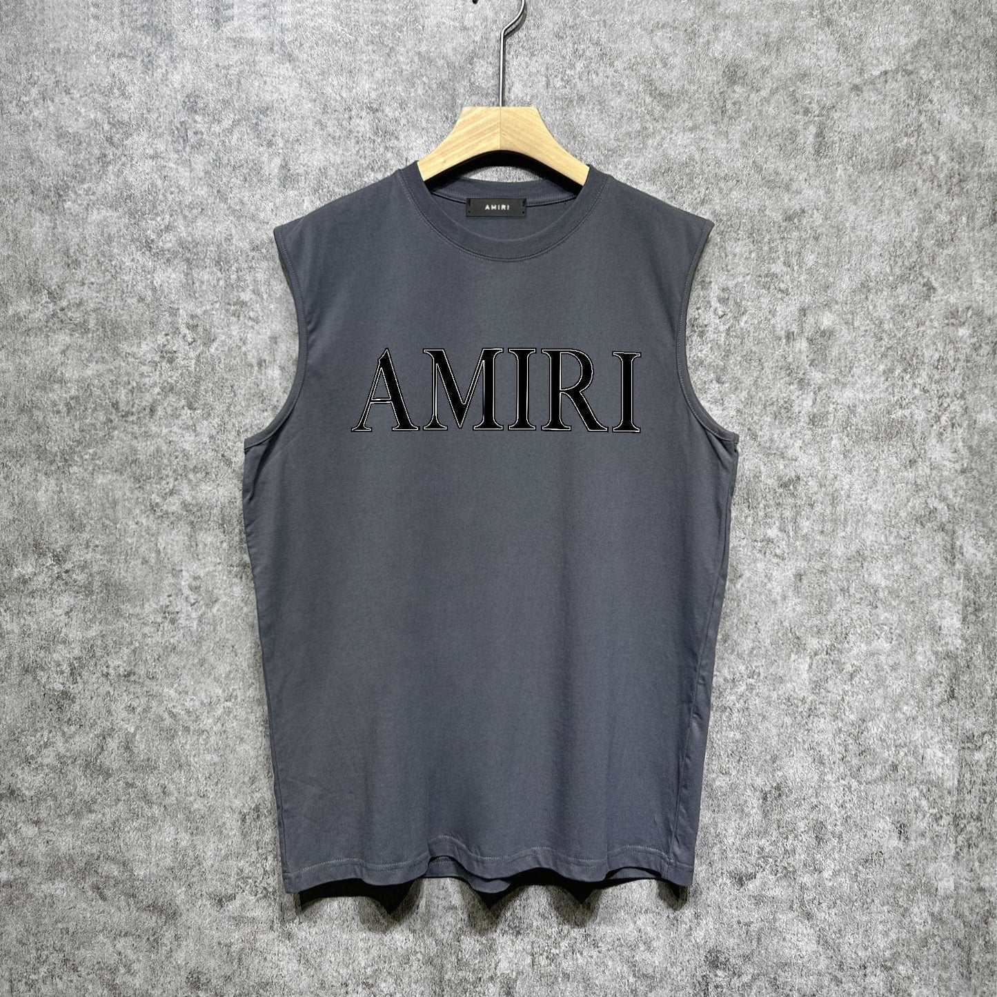 Amiri tank top white stripes simple letterprinting