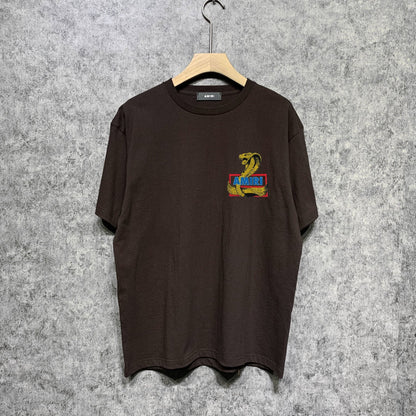 Amiri t shirts king cobra gold printing short sleeve