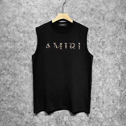 Amiri tank top fur printing