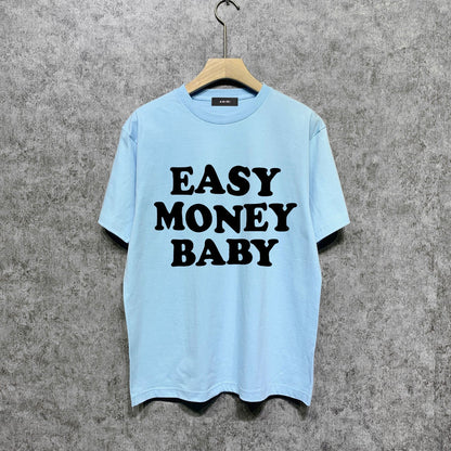 Amiri t shirts letterprinting short sleeves