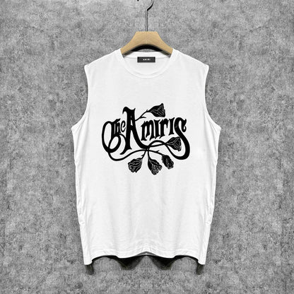 Amiri tank top morning glory printing