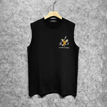 Amiri tank top hollywood eagle printing